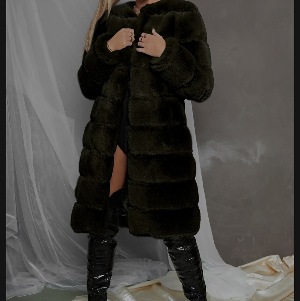 Faux fur coat